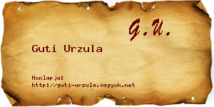 Guti Urzula névjegykártya